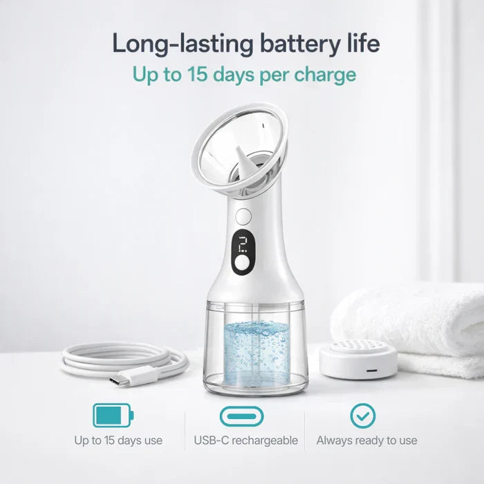 Irrigador Elétrico Profissional de Ouvidos HydroClean — Tecnologia Avançada de Fluxo de Água