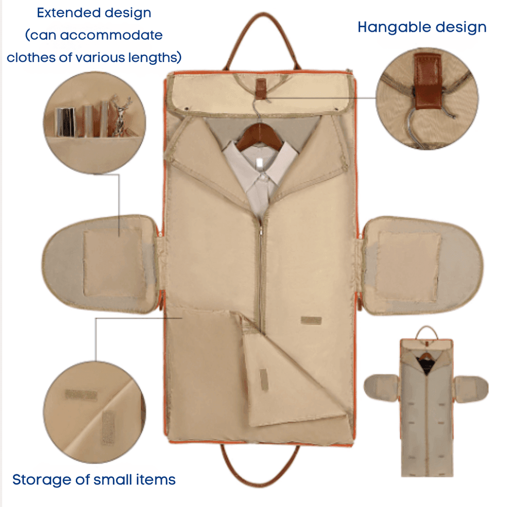 Two-In-One Foldable Garment Duffel — Wrinkle-Resistant Travel Carry-On