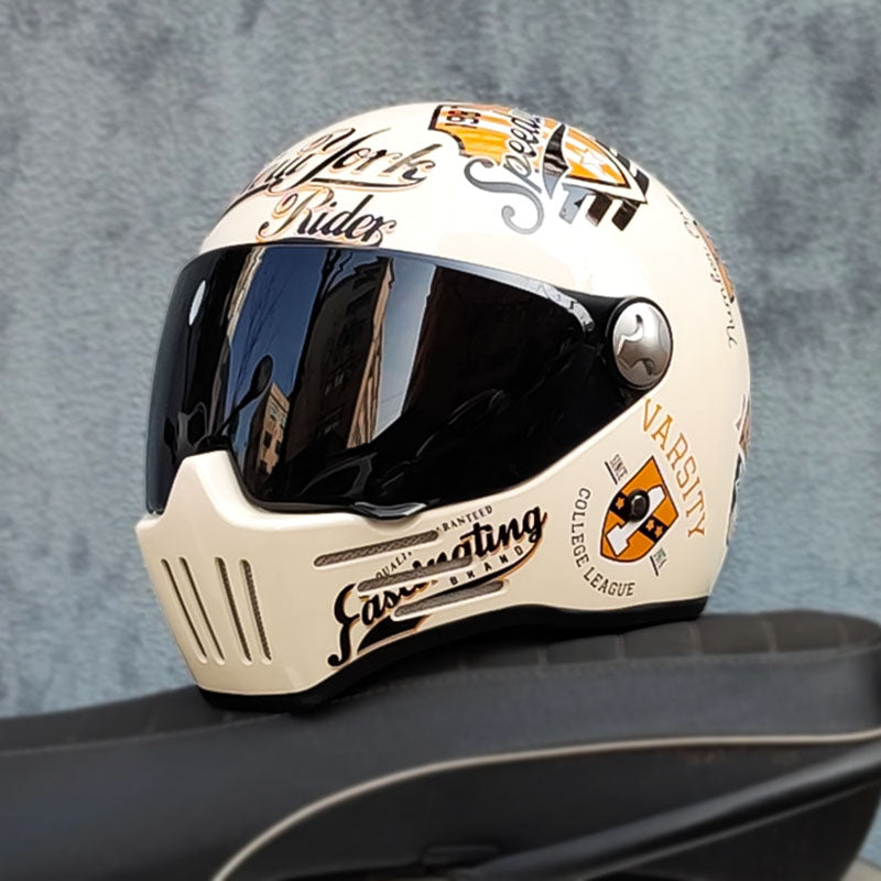 Casque de moto intégral - Écran teinté, homologué DOT et ECE