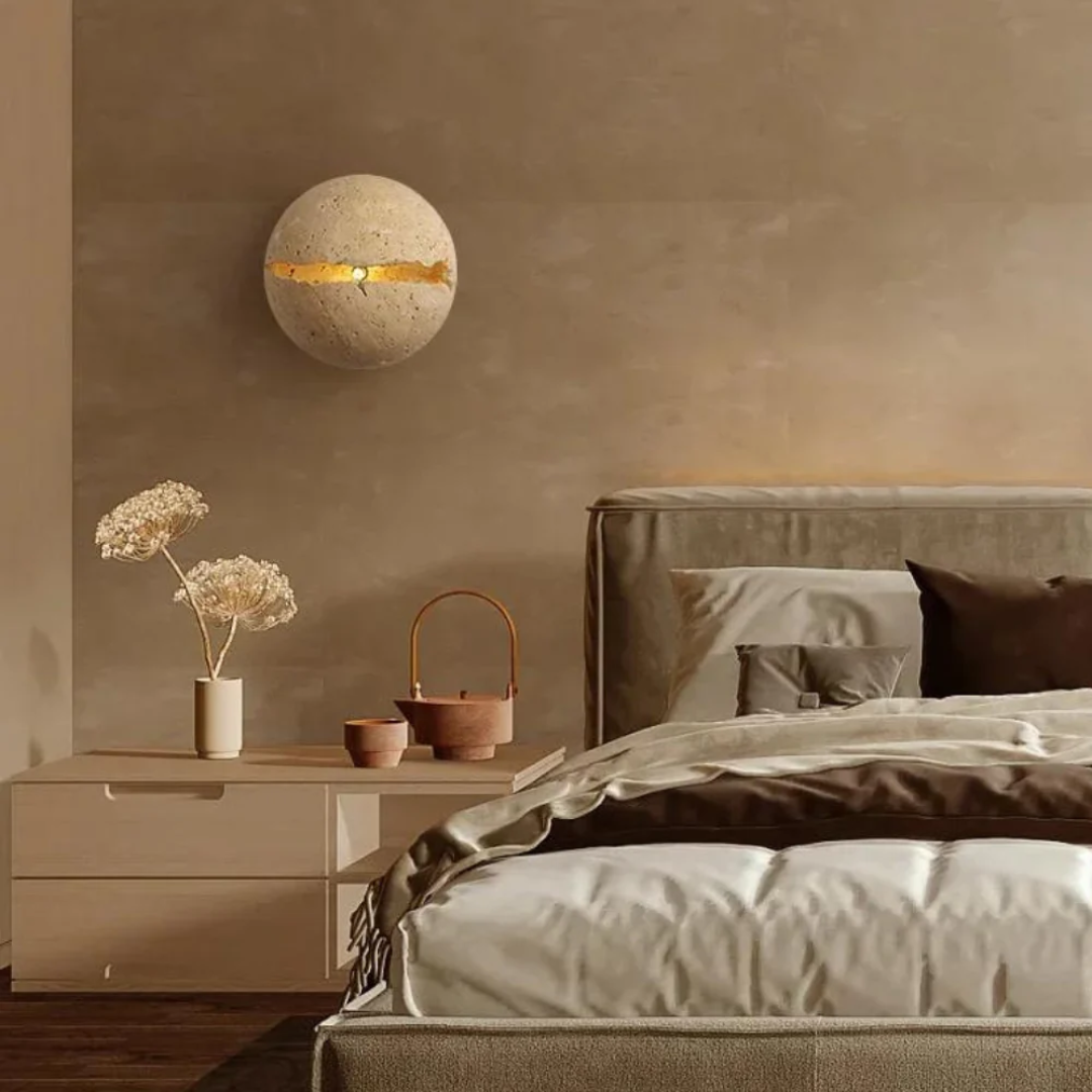 Velvet Stone Calandra Wall Mount Light With Warm Glow Deluxe