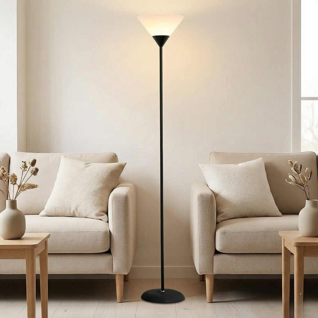 Moderní 60palcová stojací LED lampa, nastavitelný jas, štíhlý profil