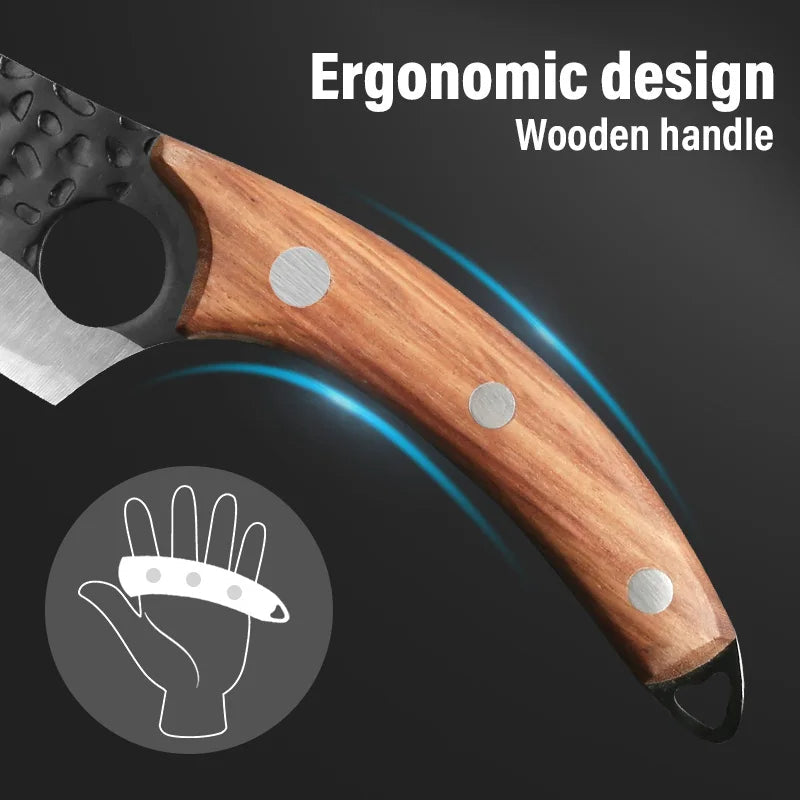 Faca de cozinha japonesa artesanal Huusk Premium Control — fio de corte de precisão
