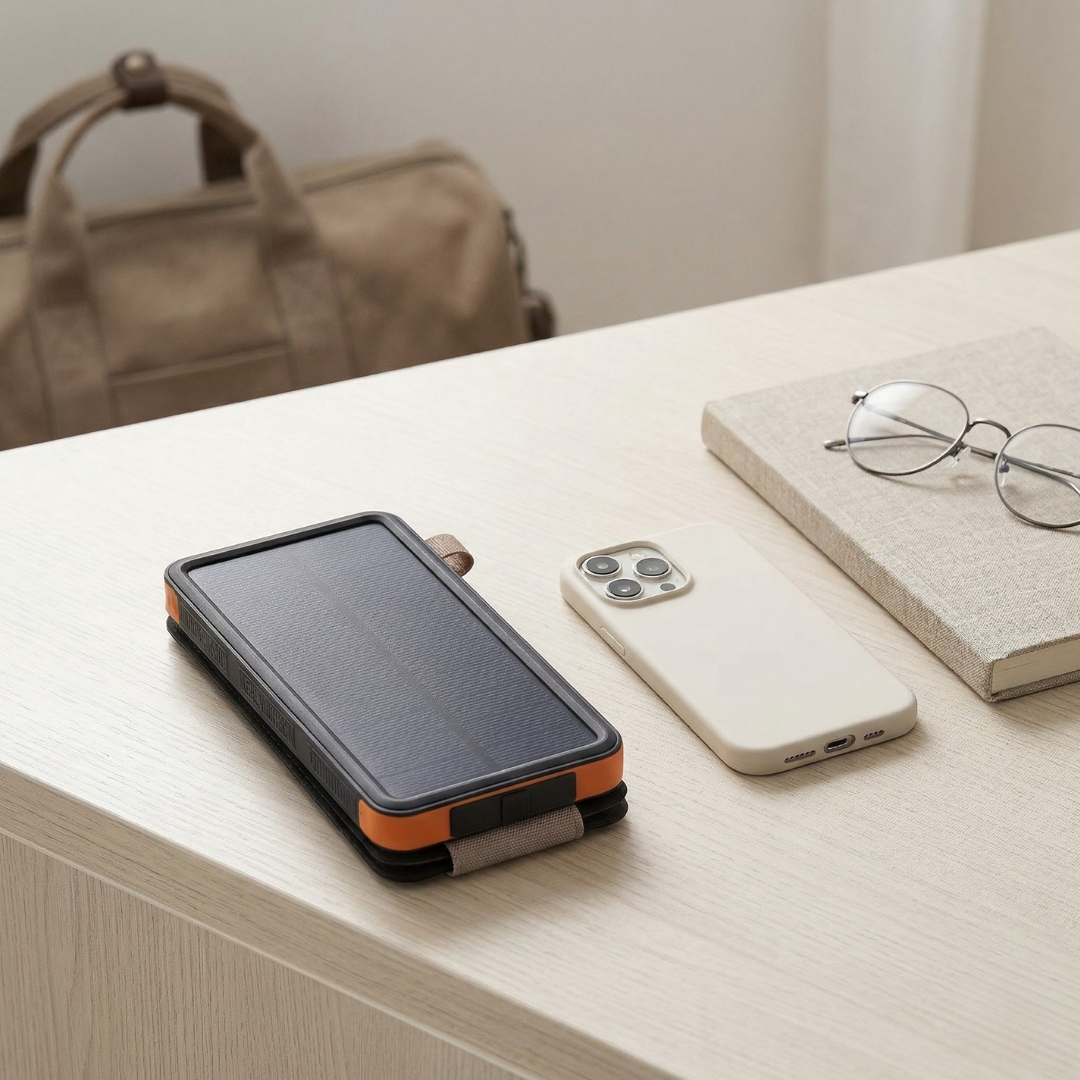 Ηλιακό power bank 200000mAh — Ανθεκτικός εξωτερικός φορτιστής με φακό