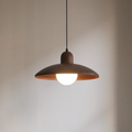 Kazumi Pendant Light In Walnut Wood Tone With Japanese Wabi Sabi Charm