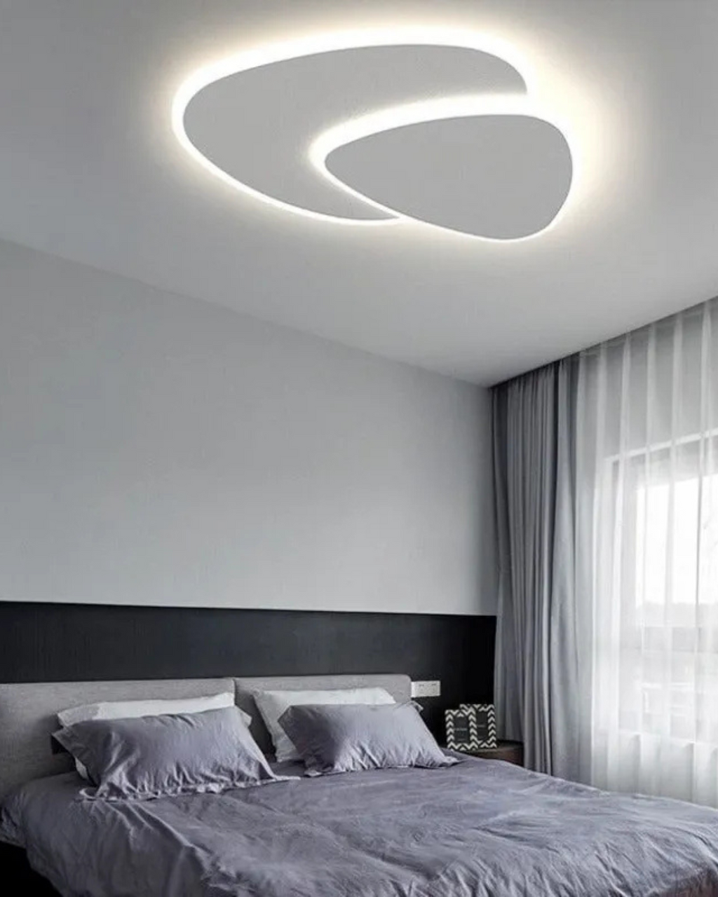 Asymmetrical Ceiling Light — Integrated LED Warm Glow