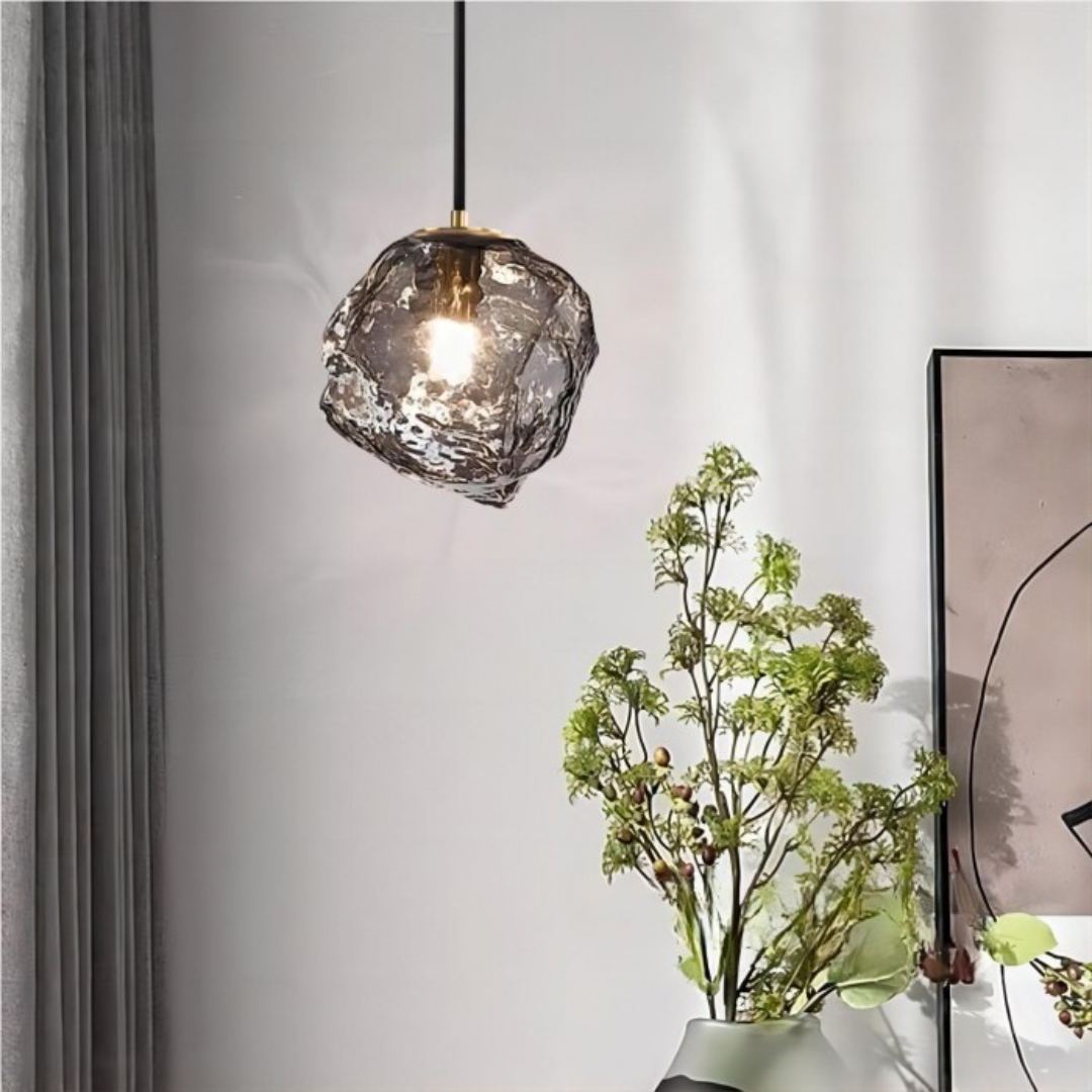 Aurelia Copper Glass Pendant Light For Dining Rooms And Living Areas