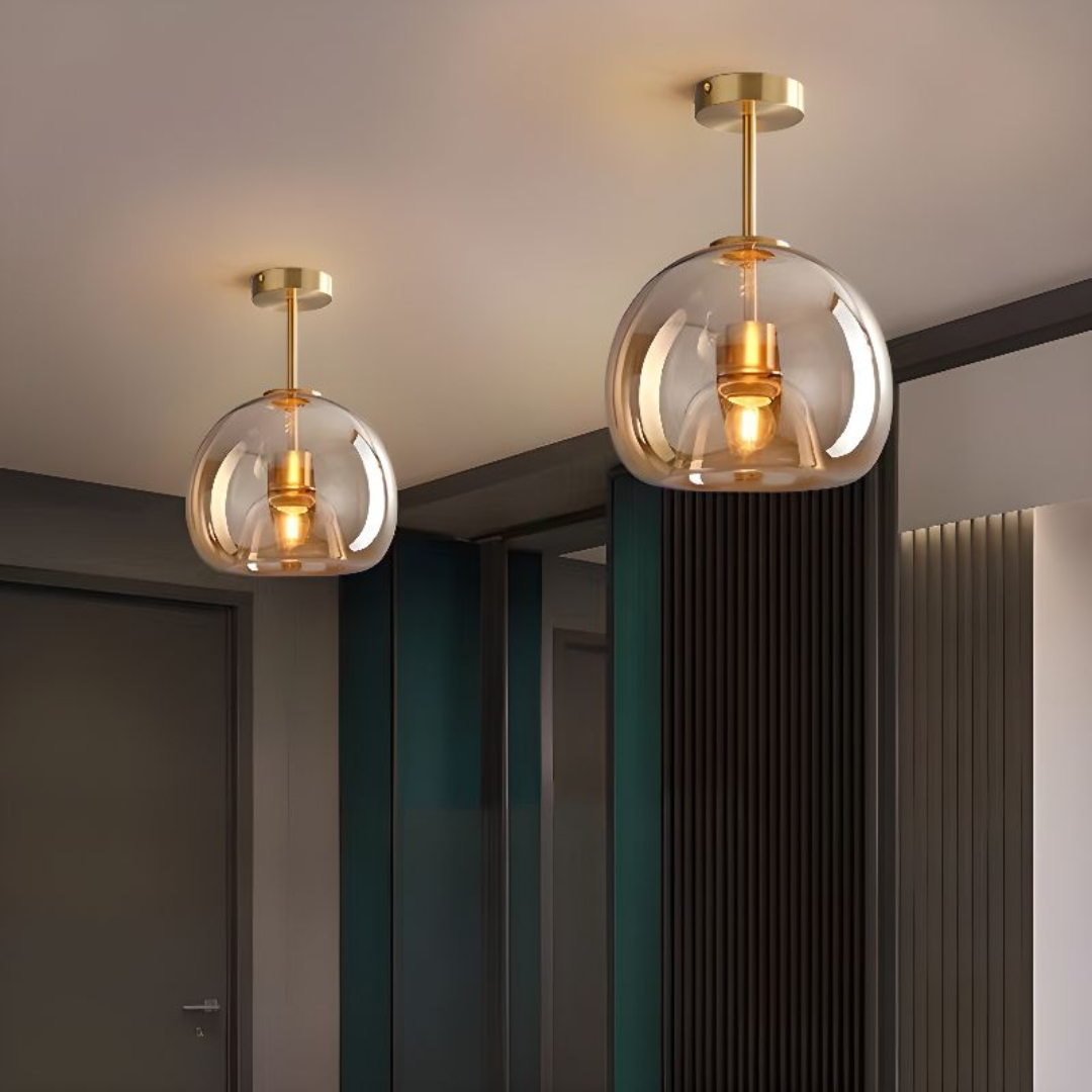 Ciepła lampa sufitowa LED Solara Lite do salonów i sypialni