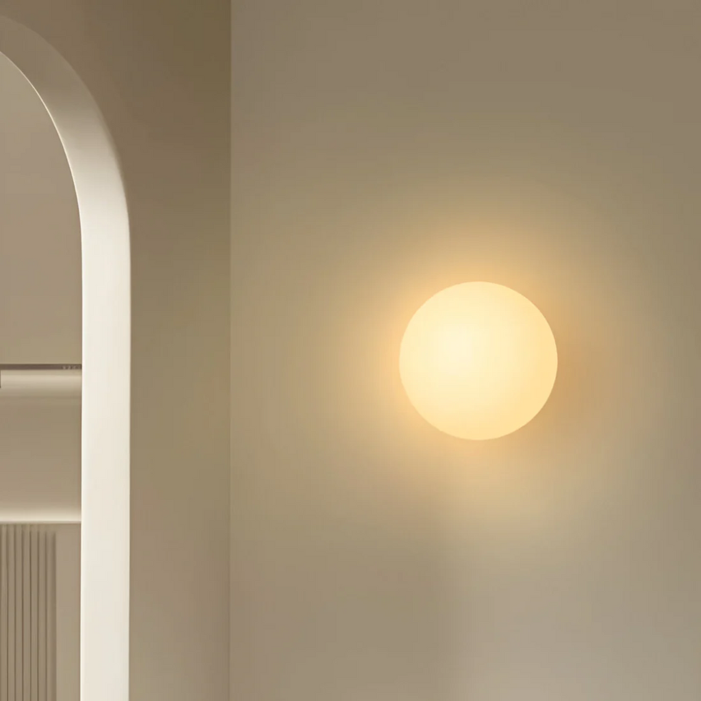 Aurelia Wall Sconce With Glass And Diffused Warm LED Light