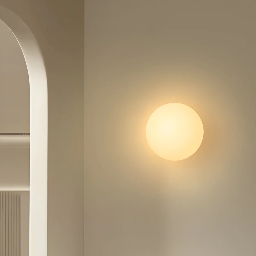 Aurelia Wall Sconce With Glass And Diffused Warm LED Light