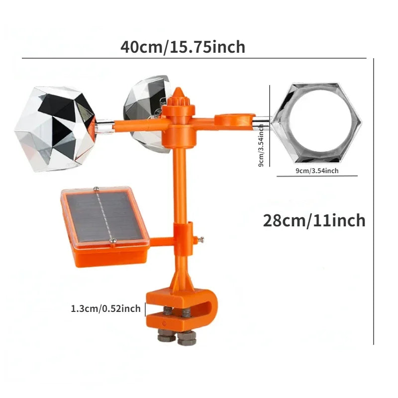 360 Degree Reflective Solar Powered Bird Repeller | Filindra