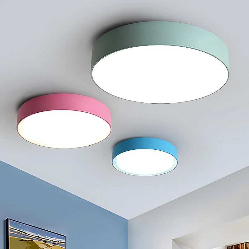 Orlian Round Kids LED Ceiling Light With Remote Dimmable