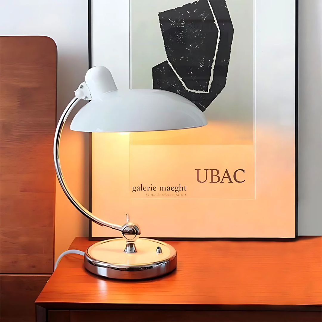 Solara Table Lamp Featuring Adjustable Shade And Vintage LED Lighting