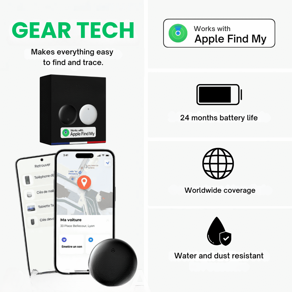 TrackSure GPS-tracker i realtid — kompatibel med Android og iOS, uden abonnement