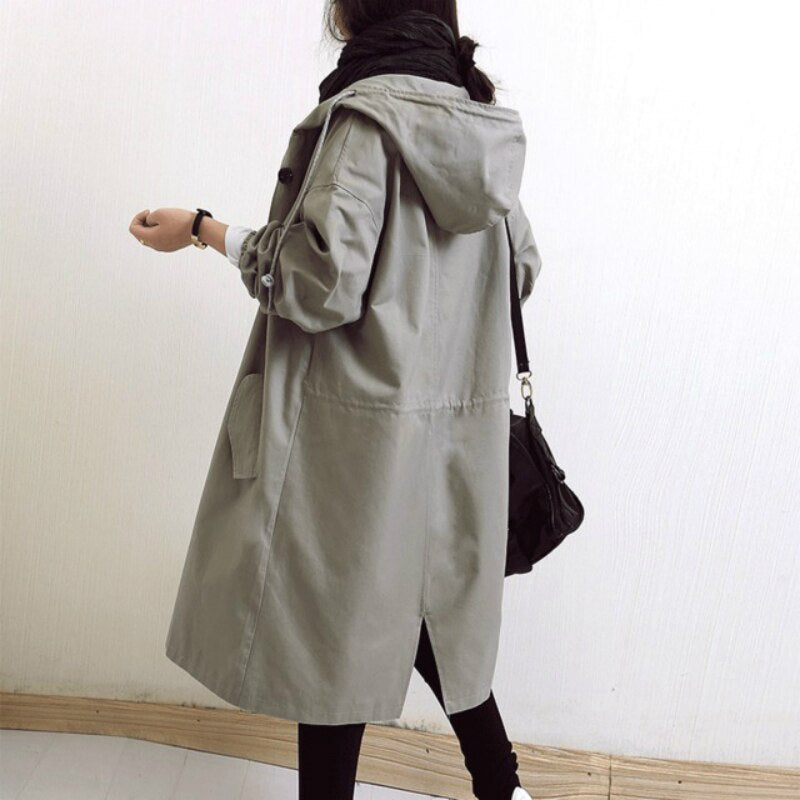 EleganCoat Women's Long Trench Coat Jacket — Stylish Fall Layer