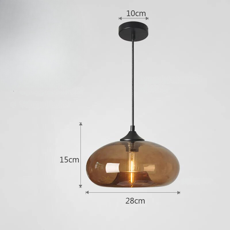 Azora Pendant Light With Glass In Retro Colorful Style For Living Spaces
