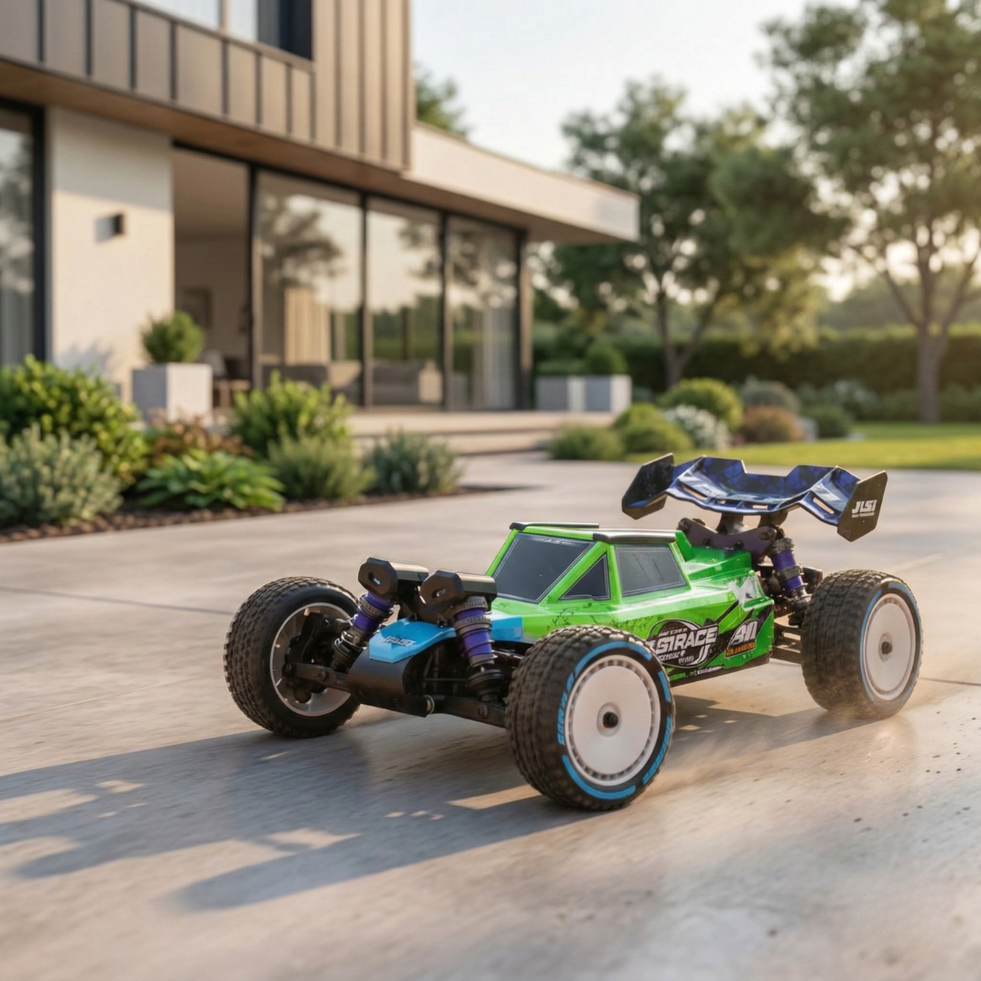 Coche de carreras RC todoterreno 4WD sin escobillas a escala 1:12 y alta velocidad
