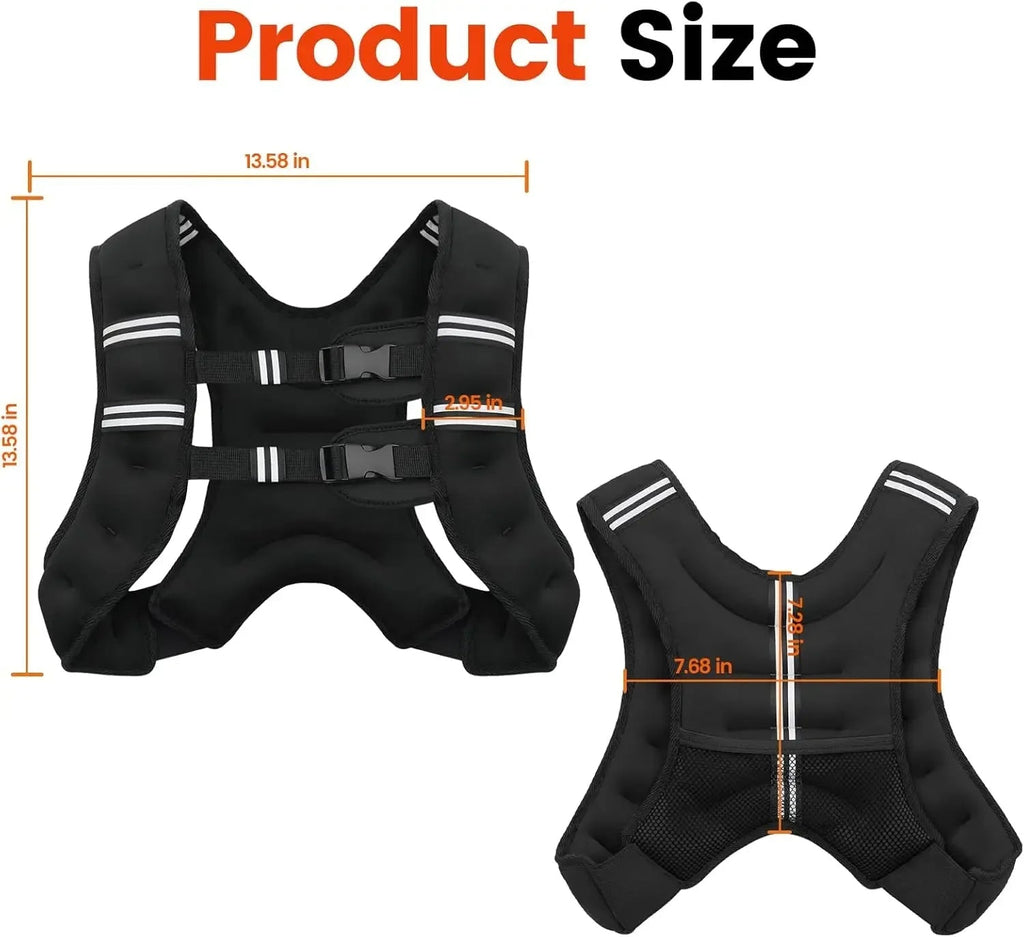 Adjustable Weighted Vest with Reflective Stripes | Filindra