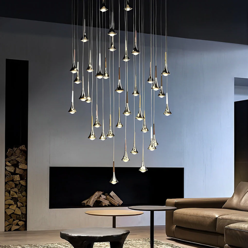Lunora Teardrop Pendant Light With Matte Aluminum Finish Nordic Style