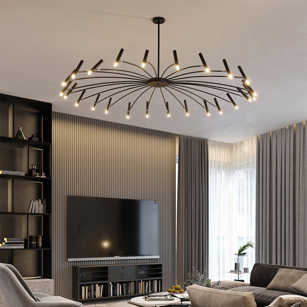 EvetteLuxe modern LED-taklampa — finish i guld och svart