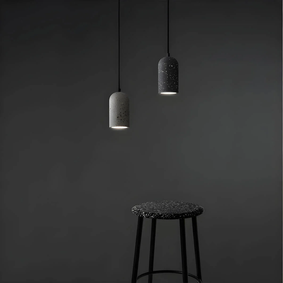 NovaCrest Cement Pendant Luminaire With Industrial Style For Dining And Living
