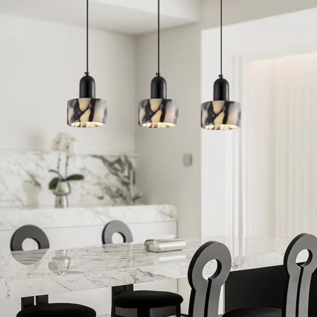 Kestrel Black Marble Pendant Light For Dining Rooms And Kitchens