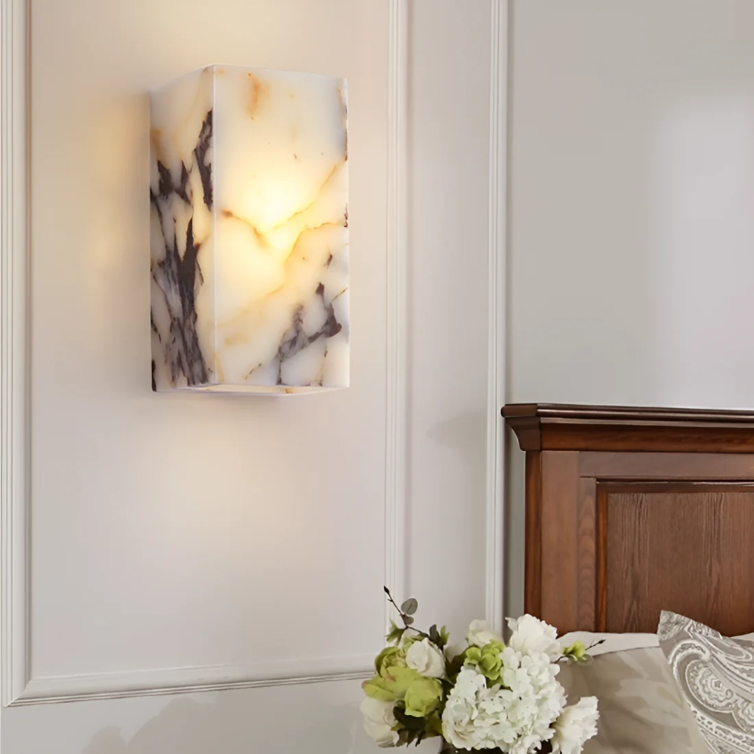 Aurelia Marble Wall Light With Soft Warm LED Glow For Cozy Ambience