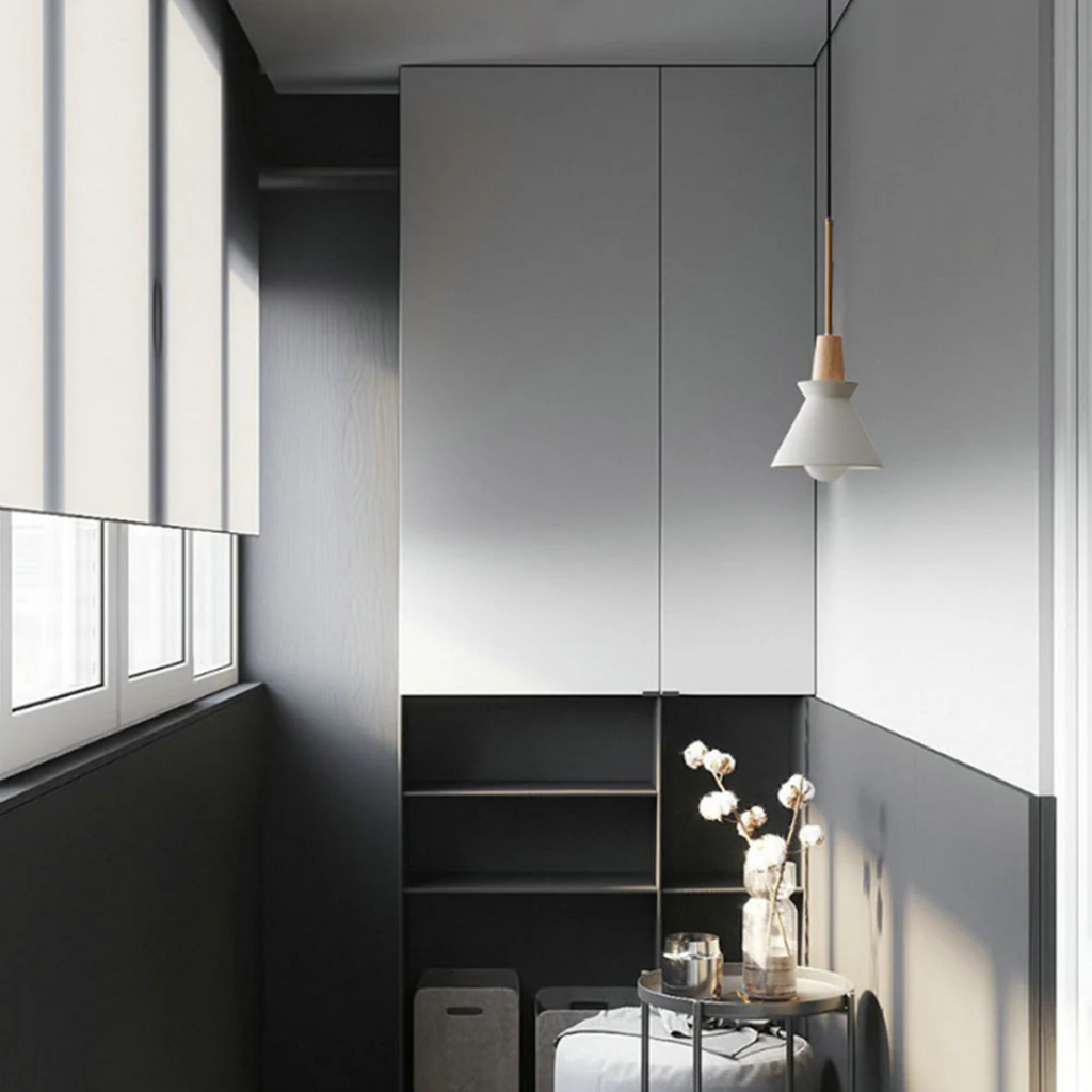NovaLume Modern Pendant Light White Concrete For Dining Rooms