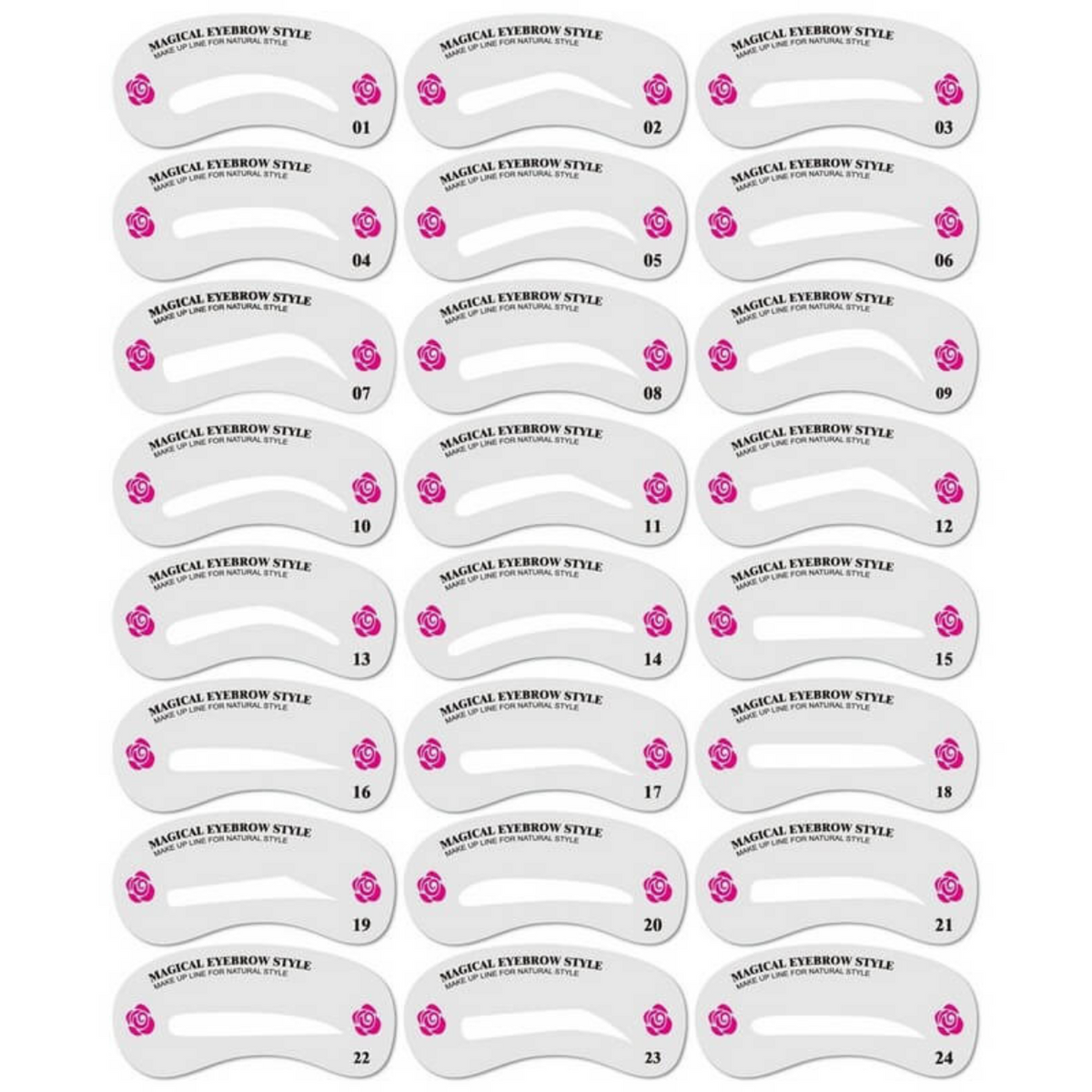 Kit de tampon à sourcils BrowMaster — Gabarits pour dessiner et coiffer les sourcils