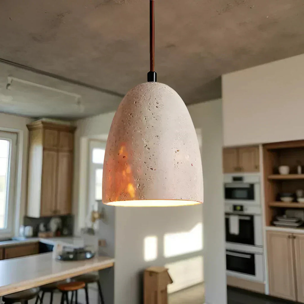 Averin Travertine Retro Pendant Light For Dining Spaces