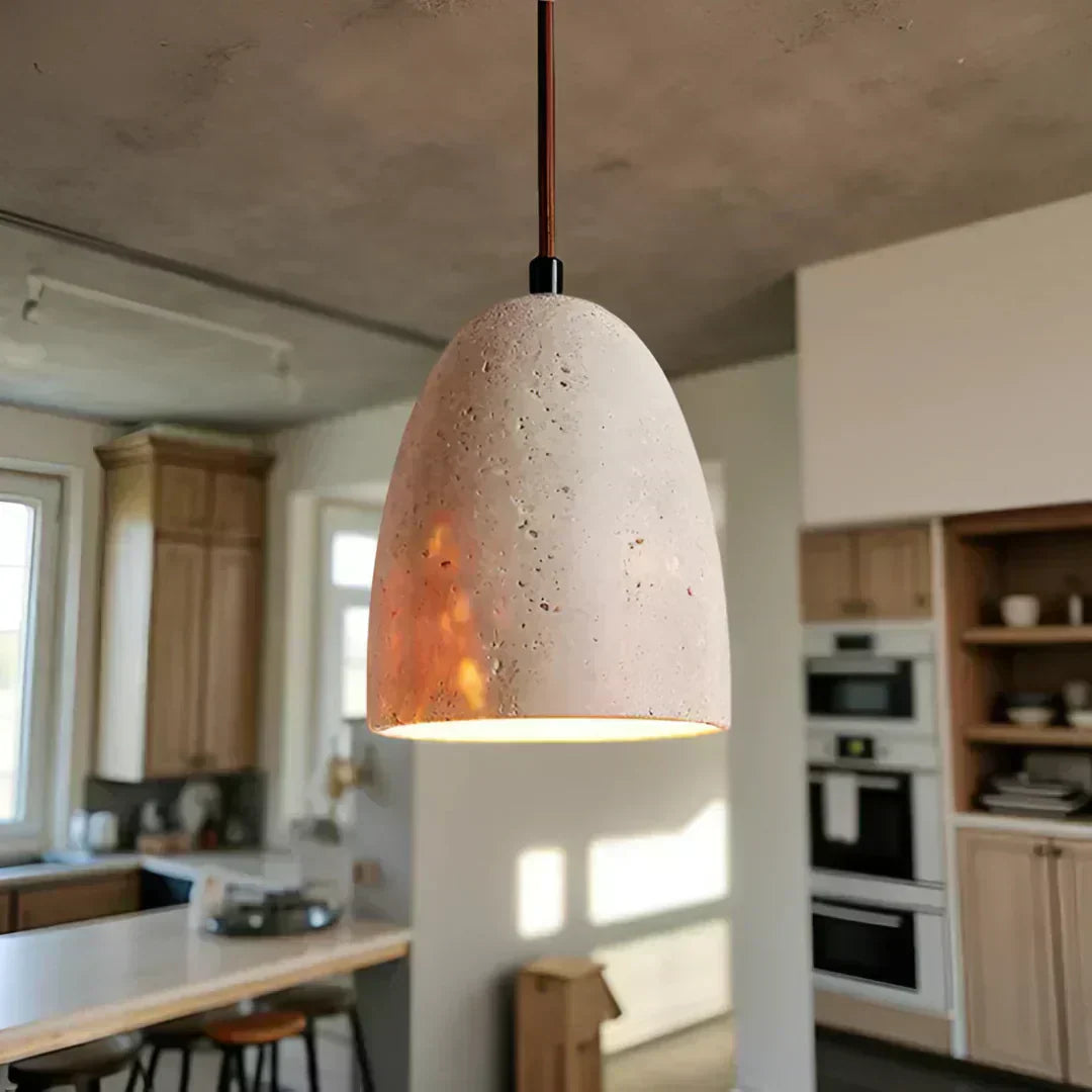 Averin Travertine Retro Pendant Light For Dining Spaces