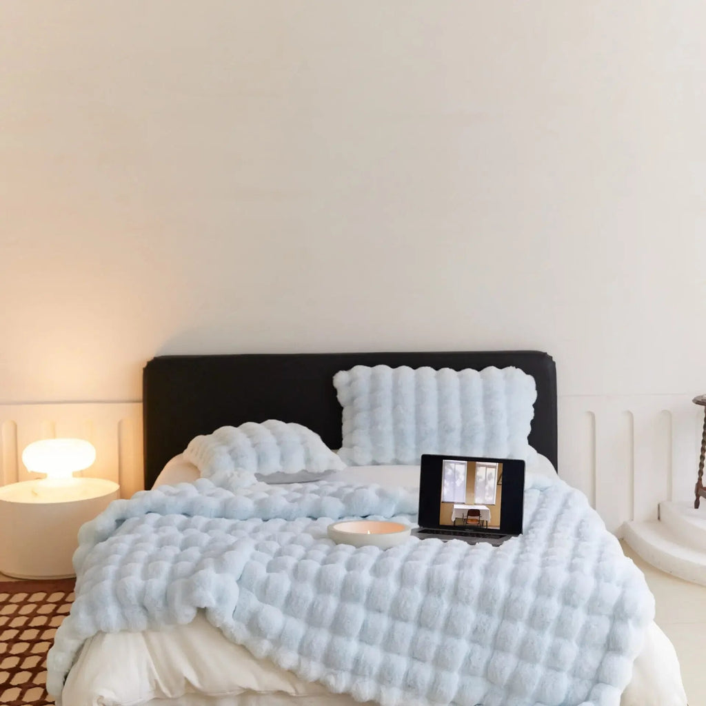 Cuddleblanket mykt ullpledd — varm og koselig komfort