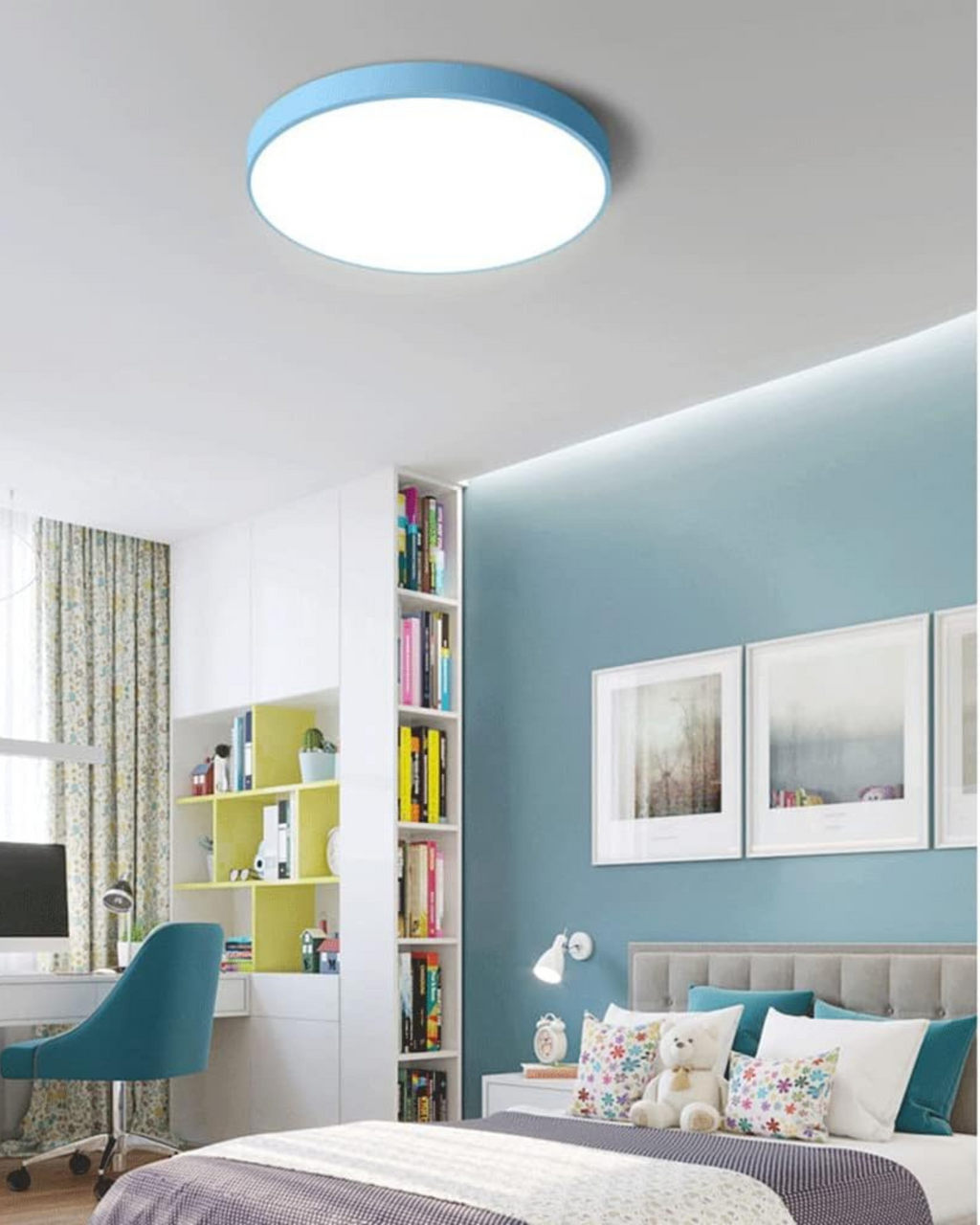 SolaraLume Minimal Modern Ceiling Light With Warm Ambient Glow