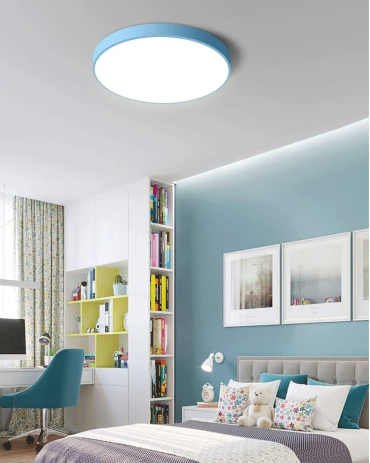 SolaraLume Minimal Modern Ceiling Light With Warm Ambient Glow