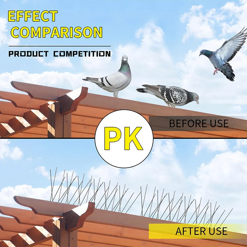 Outdoor Stainless Bird Repeller Spikes | Filindra