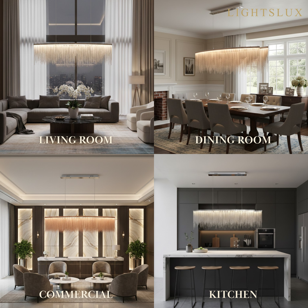 Royal Gouden of Chromen Hanglamp – Luxe Kwast Metaalarmatuur voor Eetkamer - Flindria