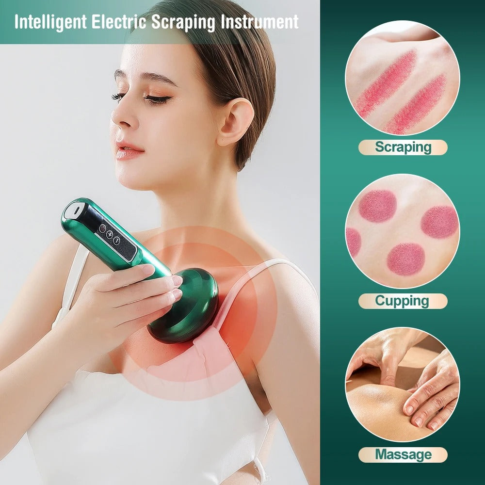 Elektrisk cupping-massager – vakuum-gua sha og infrarød varme