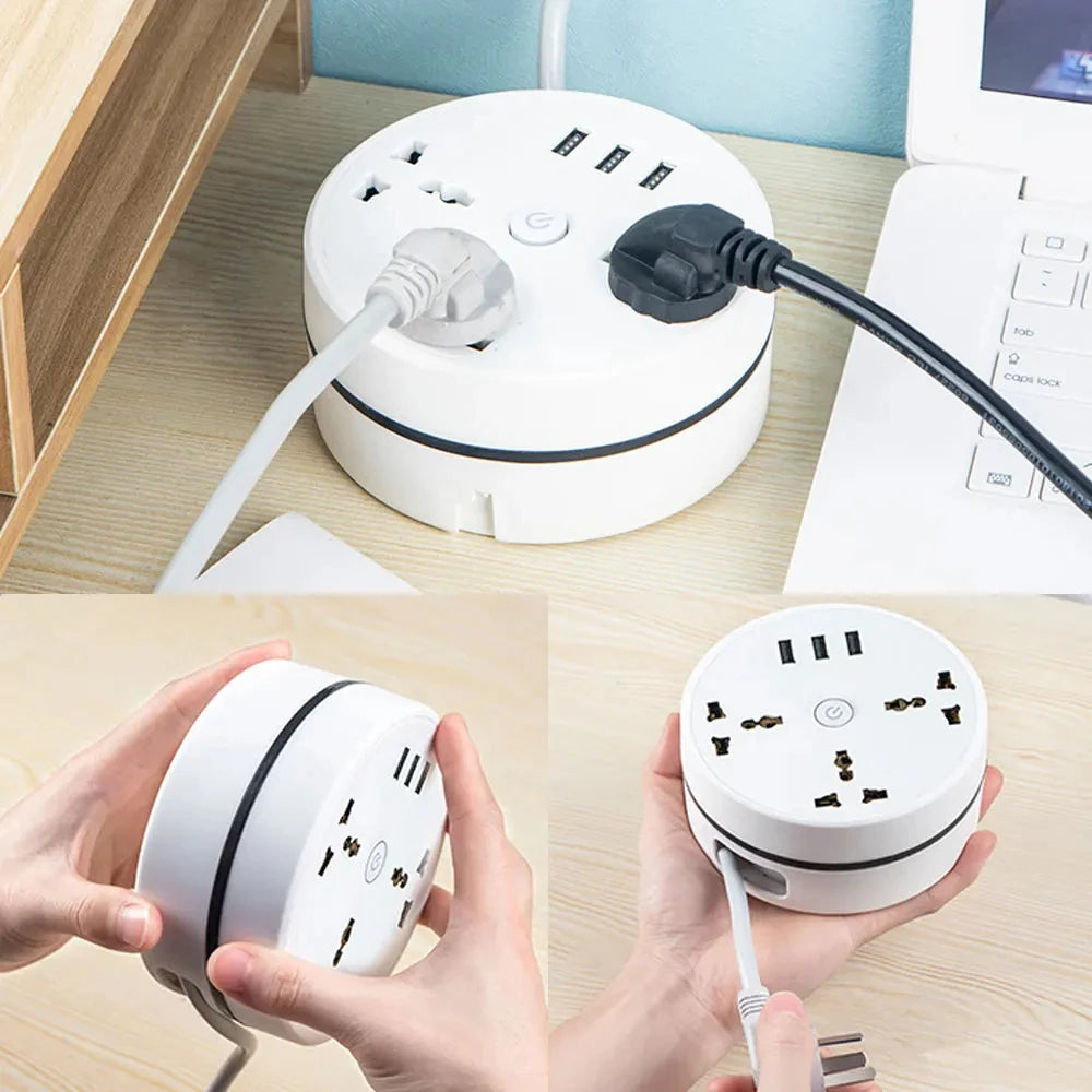 Intelligente Steckdosenleiste mit EU-Stecker — schnelles USB-Laden