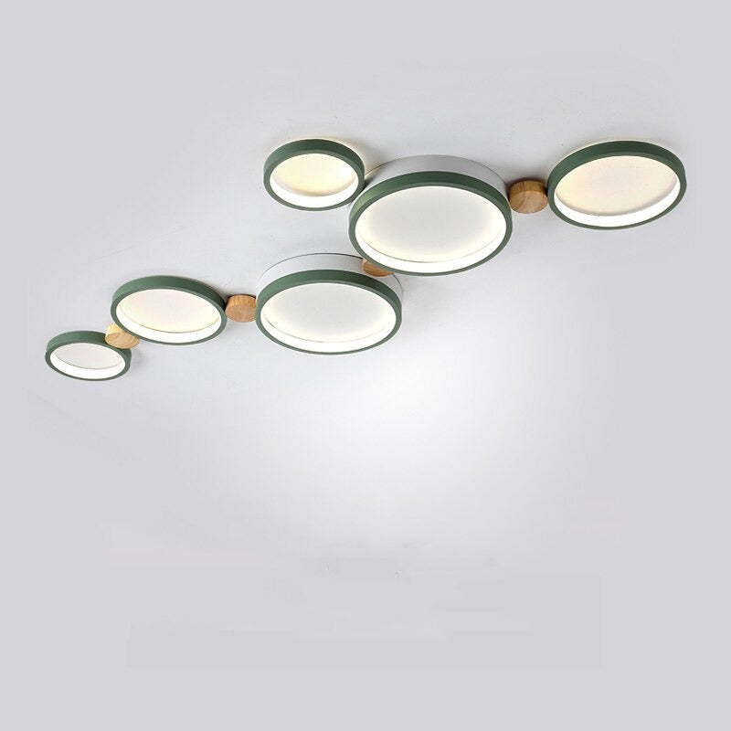 Plafonnier en métal blanc et gris NovaLumen — Design contemporain