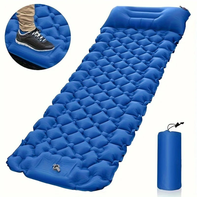 Saltea gonflabilă pentru camping — pat gonflabil portabil și confortabil