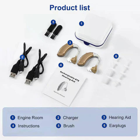 معينات سمعية داخل الأذن LumaHear Pro — تصميم قابل لإعادة الشحن، تقليل الضوضاء