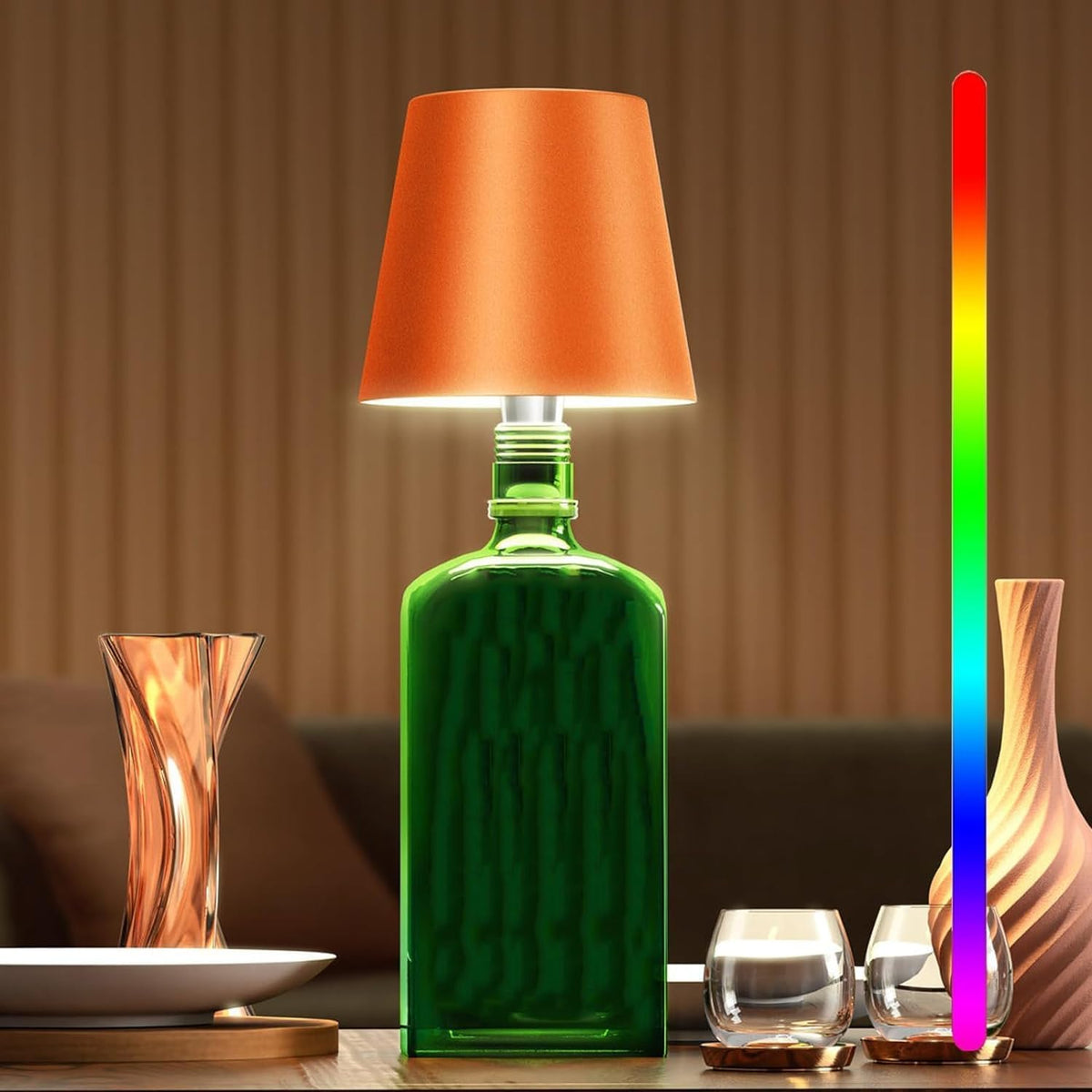 Lampada a forma di bottiglia Light — Elemento d'atmosfera con controllo touch