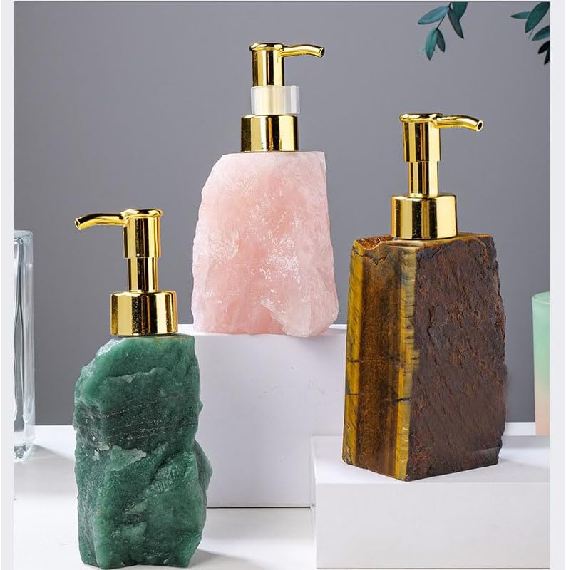 Dozator de săpun lichid din cristal — pompă elegantă pentru blatul din baie