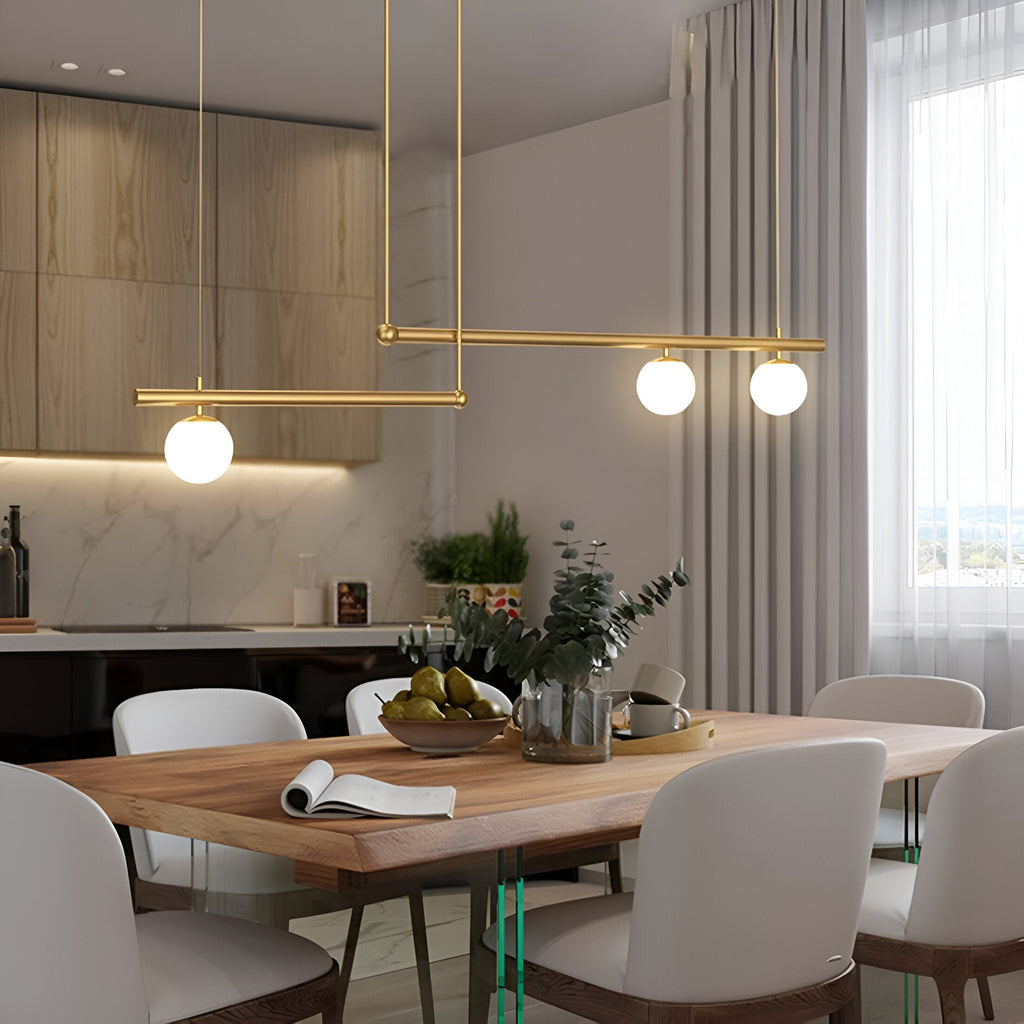 Velora nordische Glaspendelleuchte für Esszimmer und Küchen