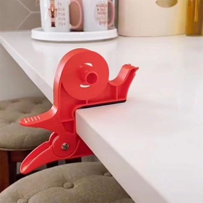 Cadeau-inpaktool voor op tafel met kerst — ingebouwde tapehouders