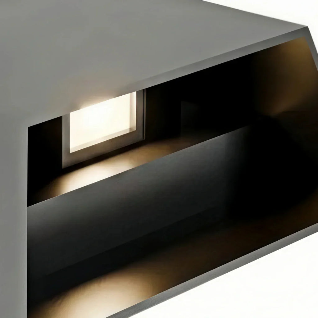 Aplique de pared exterior minimalista de acero inoxidable – Luz exterior moderna con energía solar o cableada - Flindria