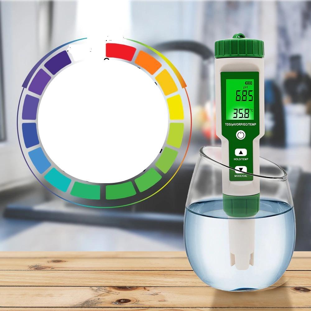 PlantPro 5-i-1 vattenkvalitetsmätare — pH, TDS, EC, ORP och temperatur