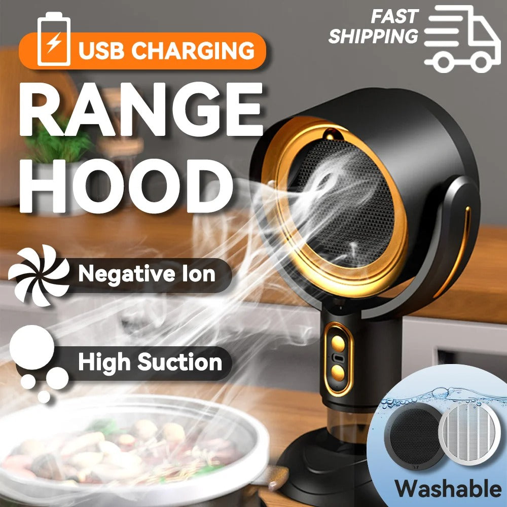 Ventilatore portatile purificatore d’aria per il fumo — potente, ricaricabile tramite USB