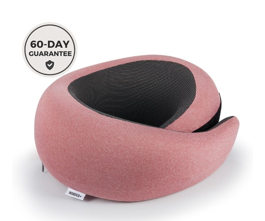Almofada de viagem para o pescoço em espuma viscoelástica — Ajuste ergonómico e formato compacto para transportar