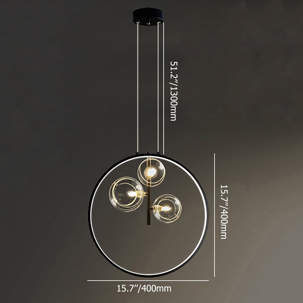 Kirra Schwarze Matte Glas Globe Pendelleuchte für moderne Flure