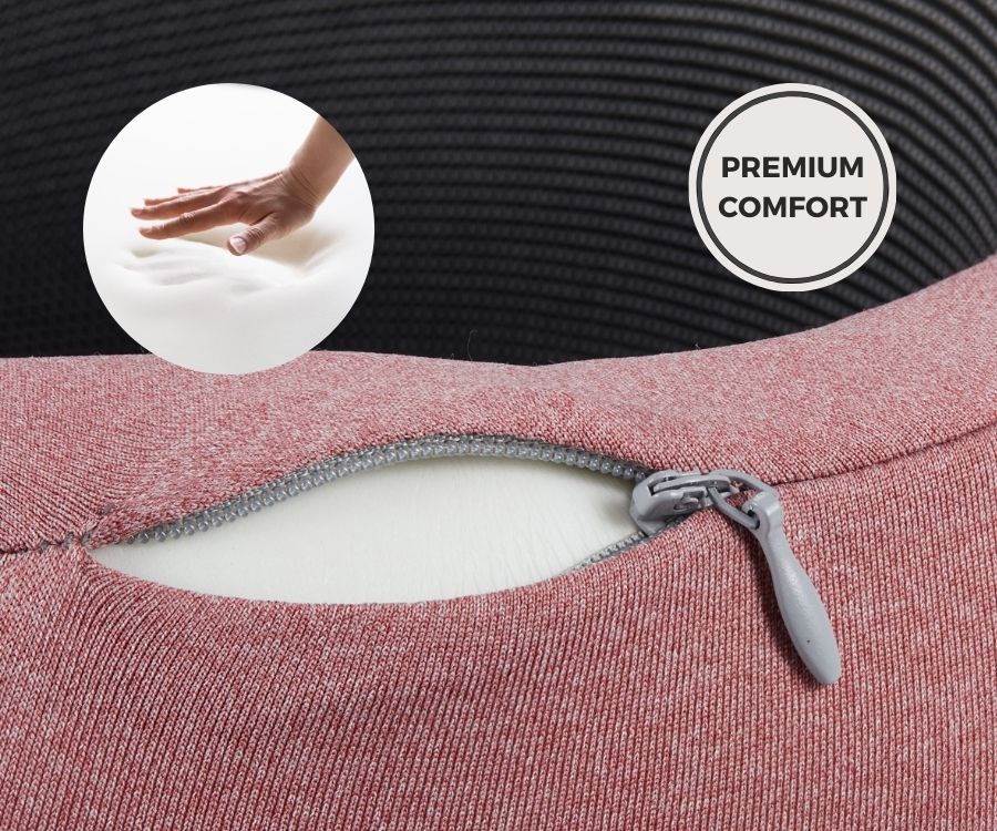 Almofada de viagem para o pescoço em espuma viscoelástica — Ajuste ergonómico e formato compacto para transportar